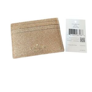Kate Spade Gold Glitter Card Holder